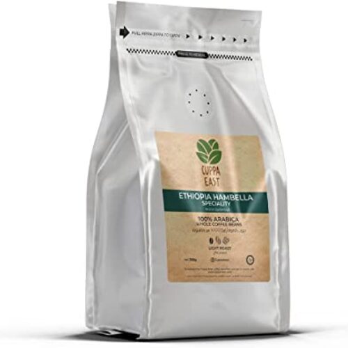 Cuppa East Ethiopia Hambella Speciality Coffee, 100% Arabica Beans, Light Roast, Fruity – Floral – Chocolate Blend, 250 grams