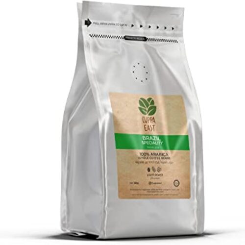 Cuppa East Brazil Speciality Arabica Coffee Beans, Light Roast, Vanilla Berry Hazelnut Flavor, 250g