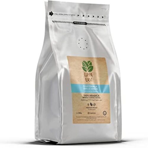 Cuppa East Guatemala Single Origin Coffee, 100% Arabica Beans, Medium Roast, Nuts, Chocolate & Lemon Taste, 500 grams