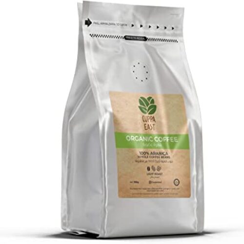 Cuppa East Top Class Organic Coffee, 100% Arabica Coffee Beans, Light Roast, Grapefruit Tart Flavor, 250 grams