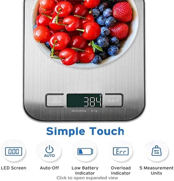 Digital Scale for Home and Commercial Use with 5KG Weighing Capacity1